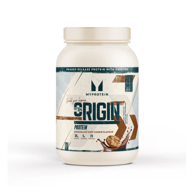 Myprotein Origin Protein (with Creatine) - Протеин (с Креатин), Вкус Бисквитка с шоколадови парченца, Разфасовка 1.200kg