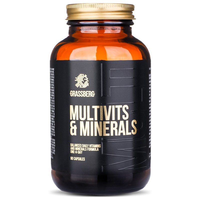 Grassberg Multivits & Minerals - Мултивитамини, Разфасовка 90 caps