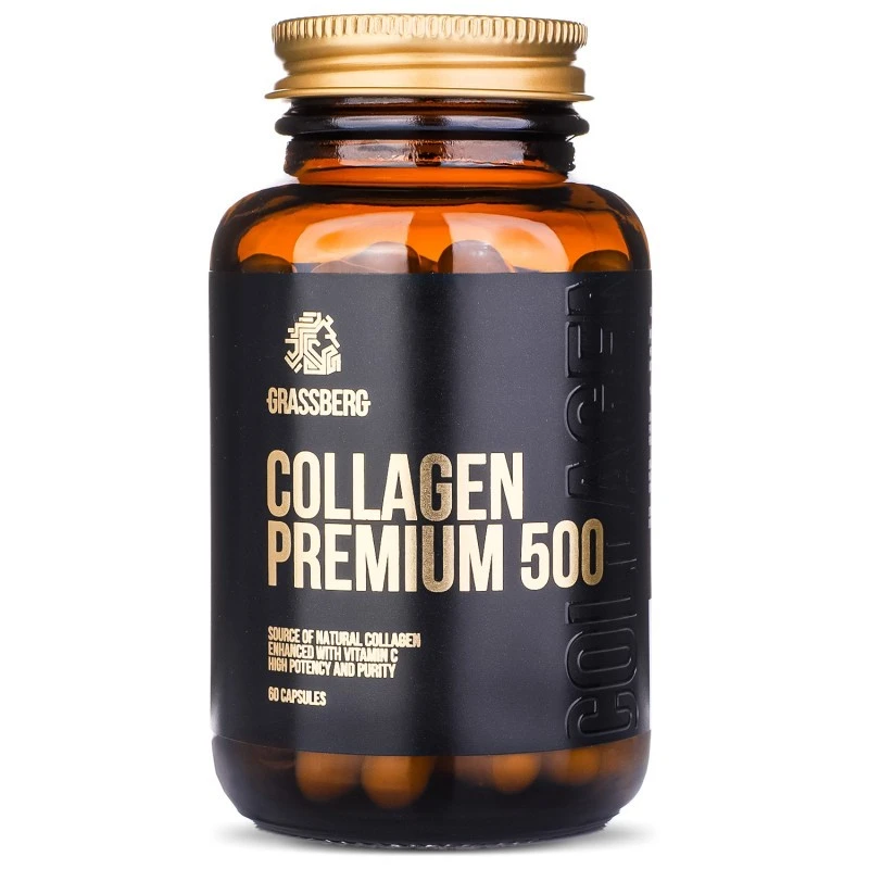 Grassberg Collagen Premium 500 - Колаген, Разфасовка 60 caps