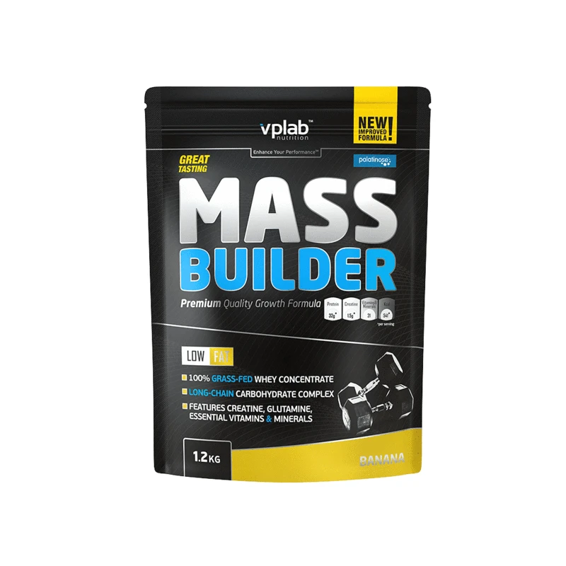 VPLab Mass Builder - Гейнър, Вкус Банан, Разфасовка 1.200kg