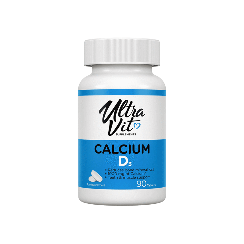 UltraVit Calcium D3 - Калций + Витамин D3, Разфасовка 90 tabs