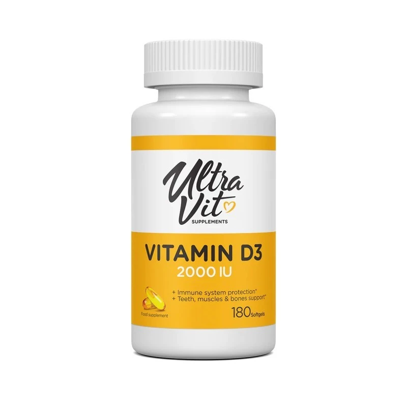 UltraVit Vitamin D3 2000 - Витамин D, Разфасовка 180 sgels