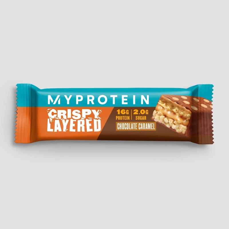 Myprotein Crispy Layered Bar - Протеинов Бар, Вкус Шоколад и карамел, Разфасовка 58g