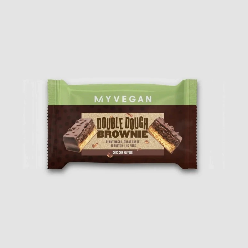 Myprotein Vegan Double Dough Brownie - Веган Брауни, Вкус Шоколадови парченца, Разфасовка 60g