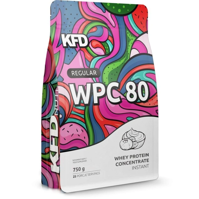 KFD Regular WPC 80 - Суроватъчен Протеин, Вкус Ягода и банан, Разфасовка 0.750kg