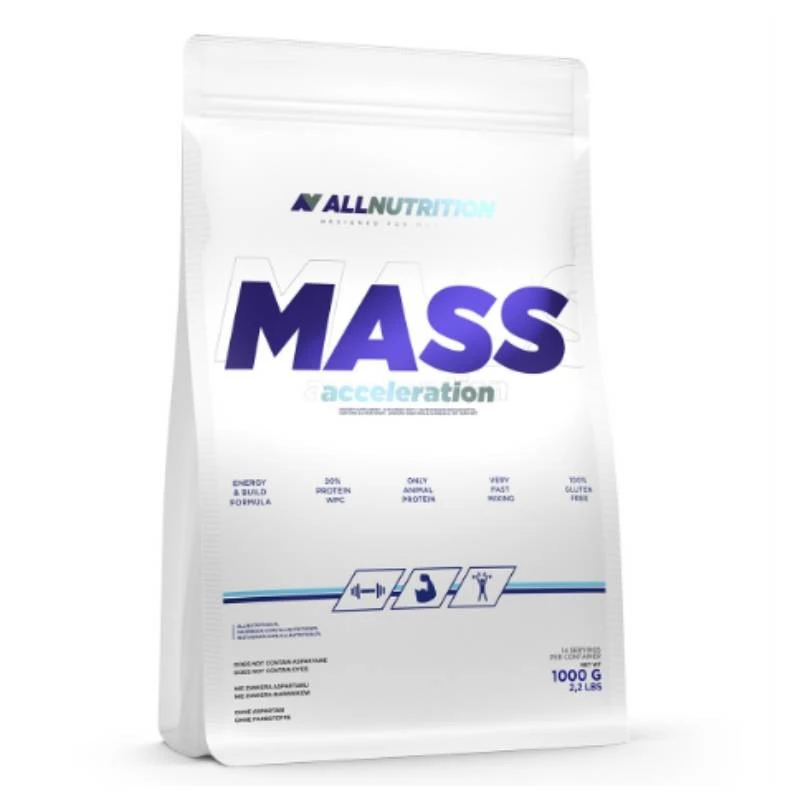 Allnutrition Mass Acceleration - Гейнер, Вкус Шоколад, Разфасовка 1.000kg