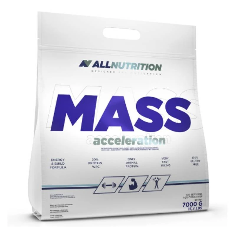 Allnutrition Mass Acceleration - Гейнер, Вкус Ванилия, Разфасовка 7.000kg