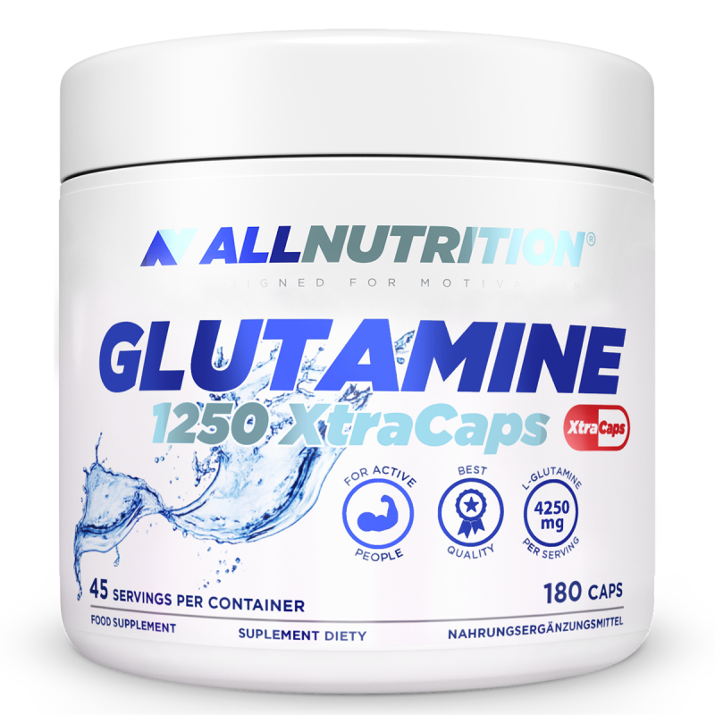 Allnutrition Glutamine 1250 XtraCaps - Глутамин, Разфасовка 180 caps.