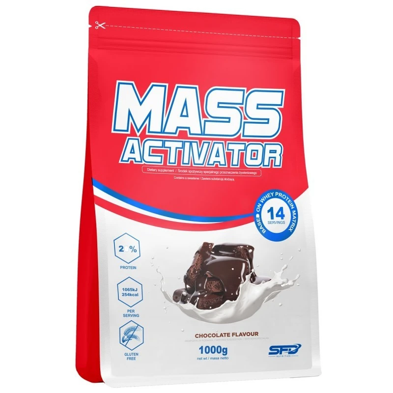 SFD Mass Activator - Гейнър, Вкус Ягода, Разфасовка 1kg