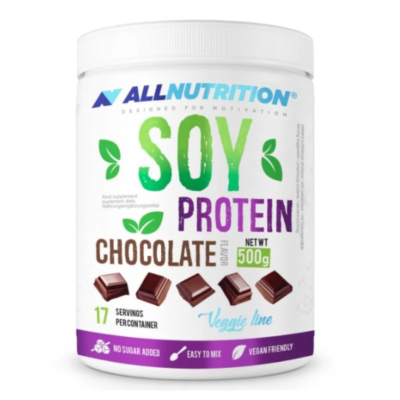 Allnutrition Soy Protein - Соев Протеин, Вкус Шоколад, Разфасовка 500g