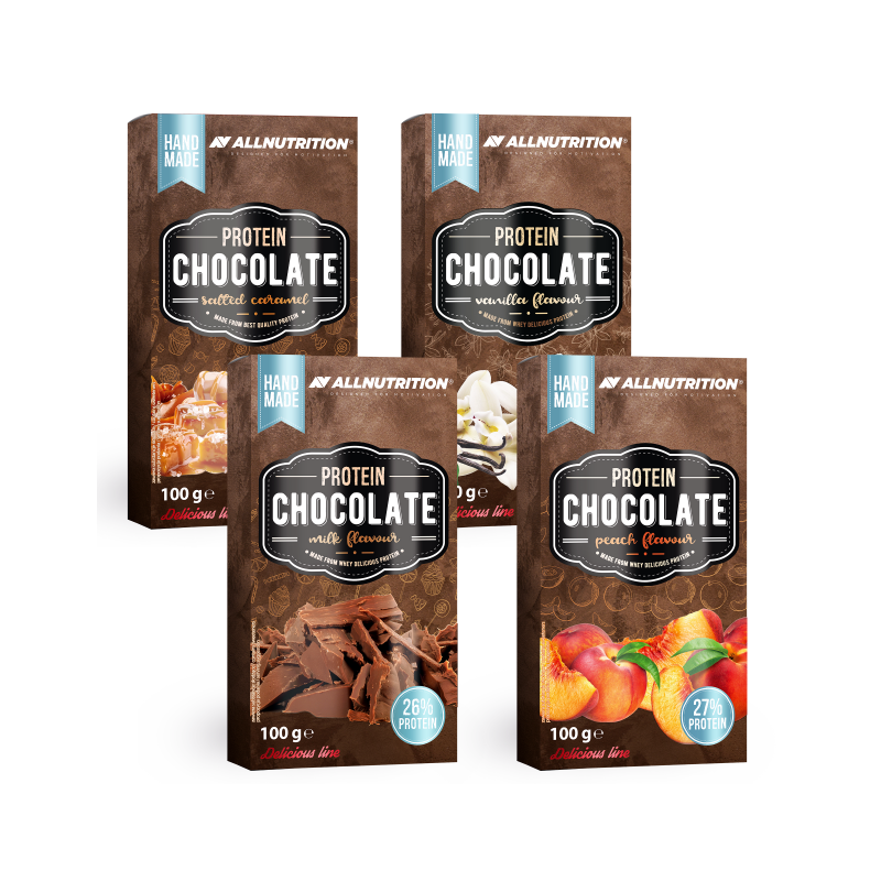 Allnutrition Protein Chocolate - Протеинов Шоколад, Вкус Ванилия, Разфасовка 100g