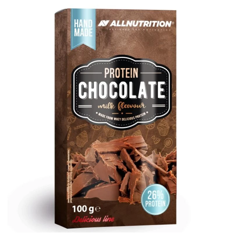 Allnutrition Protein Chocolate - Протеинов Шоколад, Вкус Млечен шоколад, Разфасовка 100g