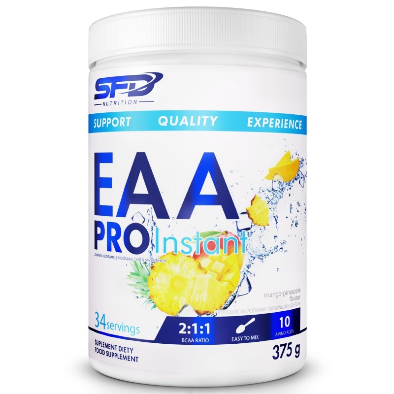 SFD EAA Pro Instant - Аминокиселини, Вкус Ананас и манго, Разфасовка 375g