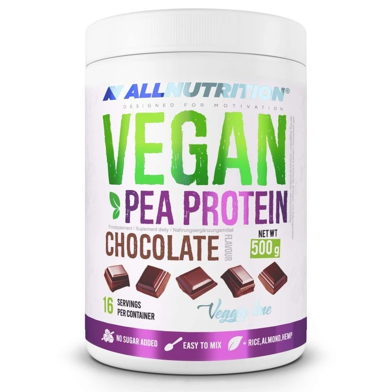Allnutrition Vegan Pea Protein - Вегетариански Протеин, Вкус Солен карамел, Разфасовка 500g