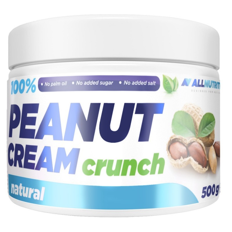 Allnutrition Peanut Cream - Фъстъчено Масло, Вкус Крънч, Разфасовка 500g