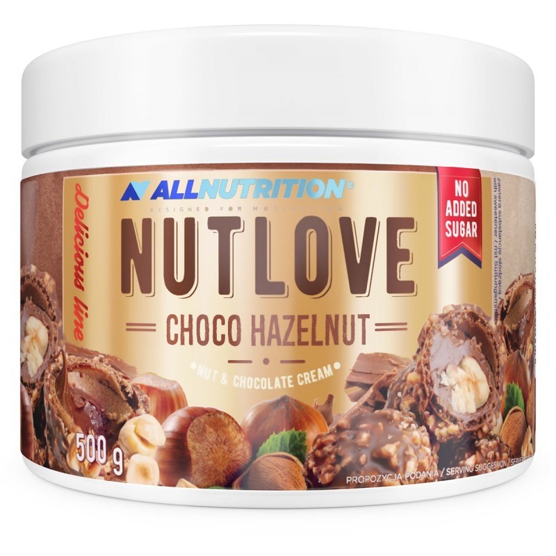 Allnutrition NutLove - Choco Hazelnut - Диетичен Крем За Мазане, Вкус Шоколад с лешник, Разфасовка 500g