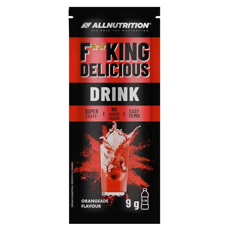 Allnutrition F**King Delicious Drink - Нискокалорична Напитка, Вкус Оранжада, Разфасовка 9g