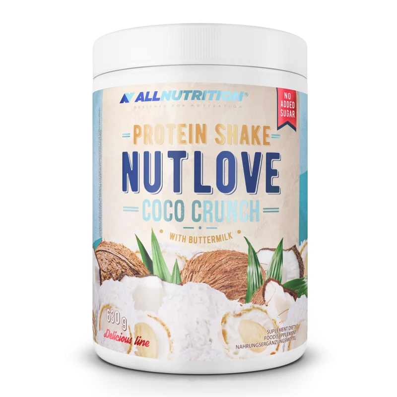 Allnutrition NutLove Protein Shake - Протеин, Вкус Бял шоколад с кокос, Разфасовка 0.630kg