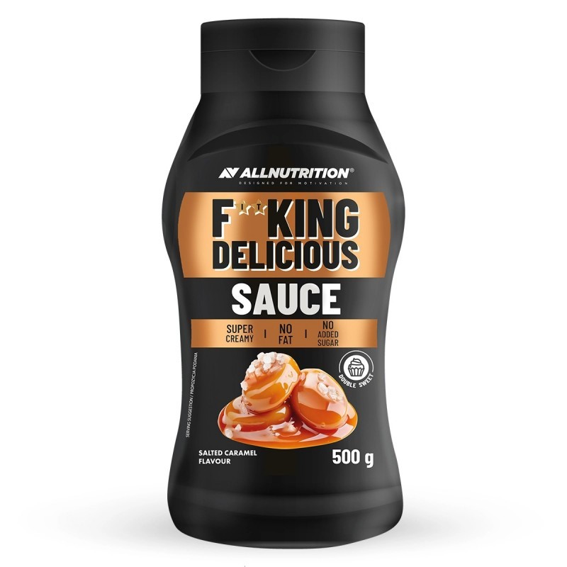 Allnutrition F**King Delicious Sauce - Диетичен Сироп, Вкус Солен карамел, Разфасовка 500g