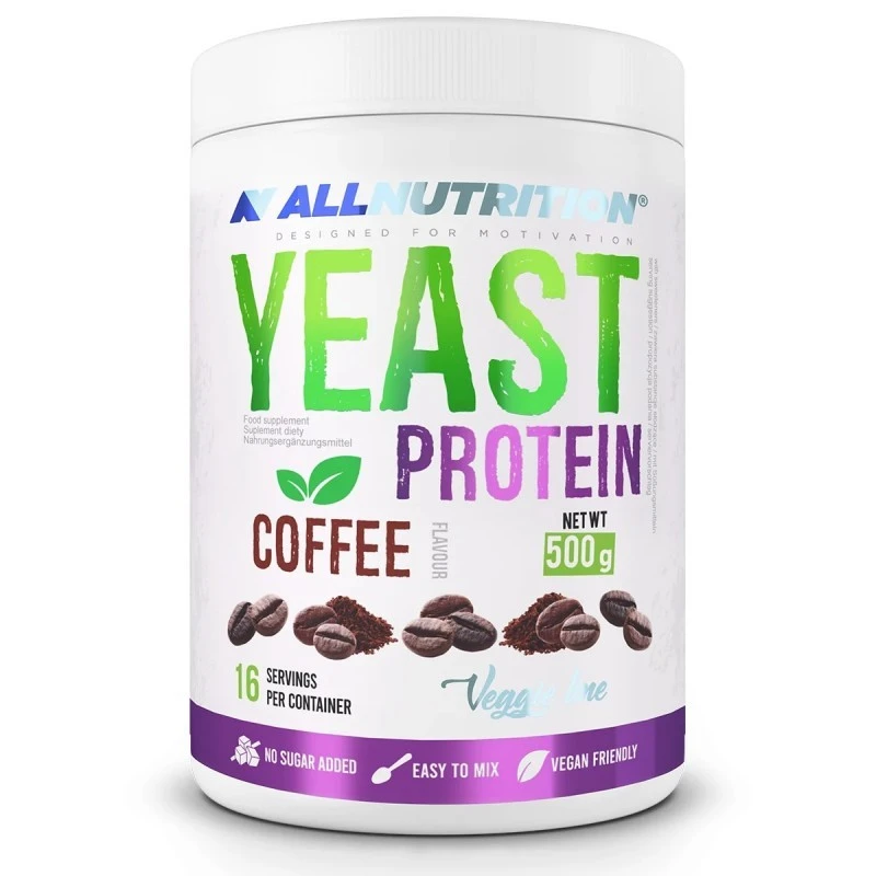 Allnutrition Yeast Protein - Вегетариански Протеин от Мая, Вкус Кафе, Разфасовка 500g
