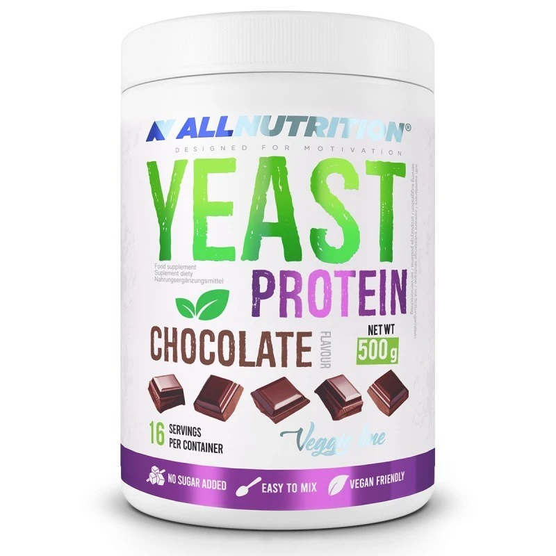 Allnutrition Yeast Protein - Вегетариански Протеин от Мая, Вкус Шоколад, Разфасовка 500g