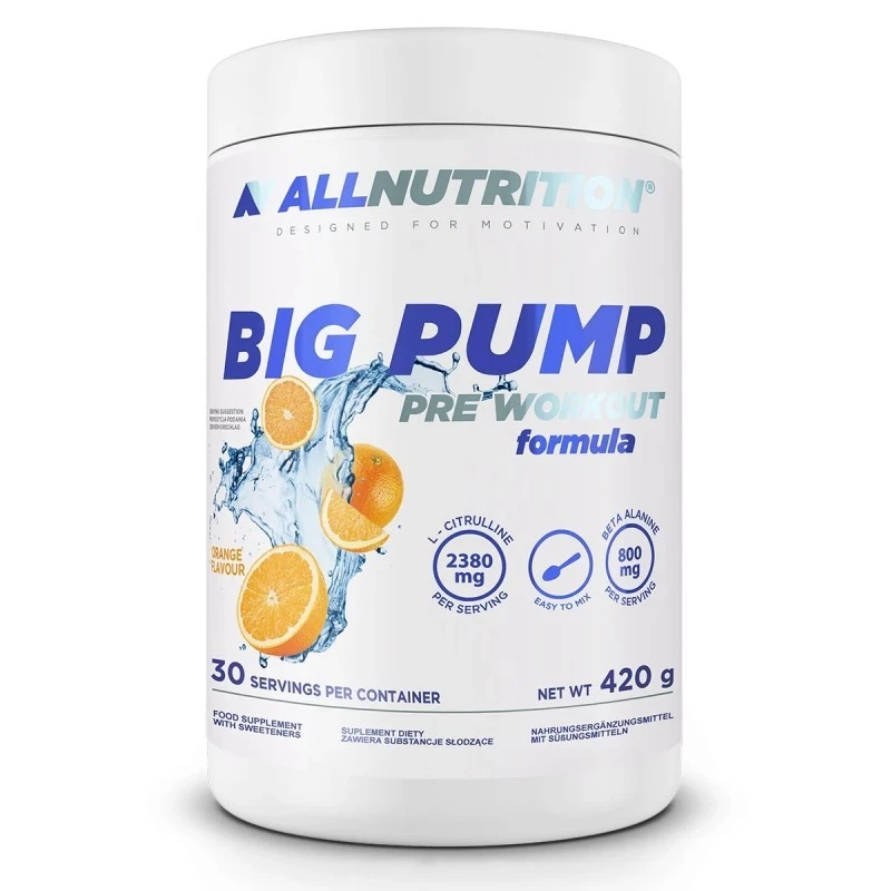 Allnutrition Big Pump Pre-Workout - Азотен Бустер, Вкус Портокал, Разфасовка 0.420kg
