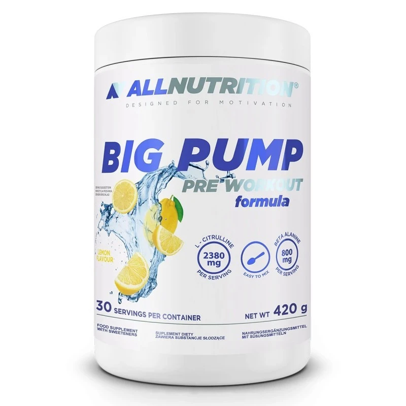 Allnutrition Big Pump Pre-Workout - Азотен Бустер, Вкус Лимон, Разфасовка 0.420kg
