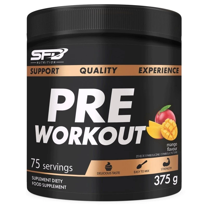 SFD Pre Workout - Азотен Бустер, Вкус Манго, Разфасовка 375g