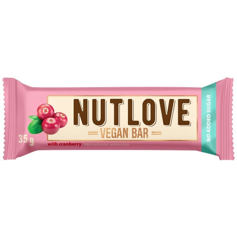 Allnutrition NutLove Vegan Bar - Веган Протеинов Бар, Вкус Червена боровинка, Разфасовка 35g