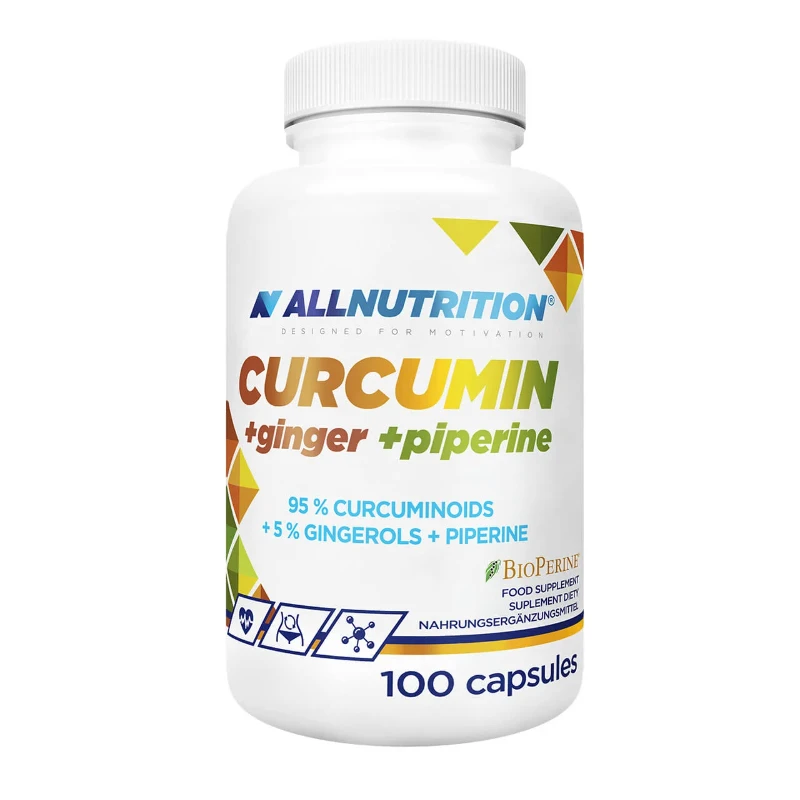 Allnutrition Curcumin + Ginger + Piperine - Куркума + Джинджифил + Пиперин, Разфасовка 100 caps