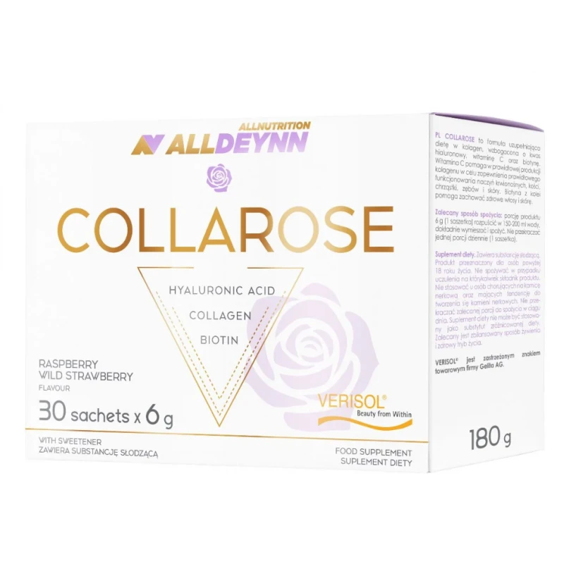 Allnutrition AllDeynn Collarose - Колаген, Вкус Ягода с малина, Разфасовка 6g