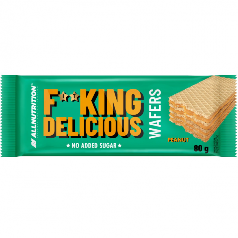 AllNutrition F**King Delicious Wafers - Вафла, Вкус Фъстъчено масло, Разфасовка 80g