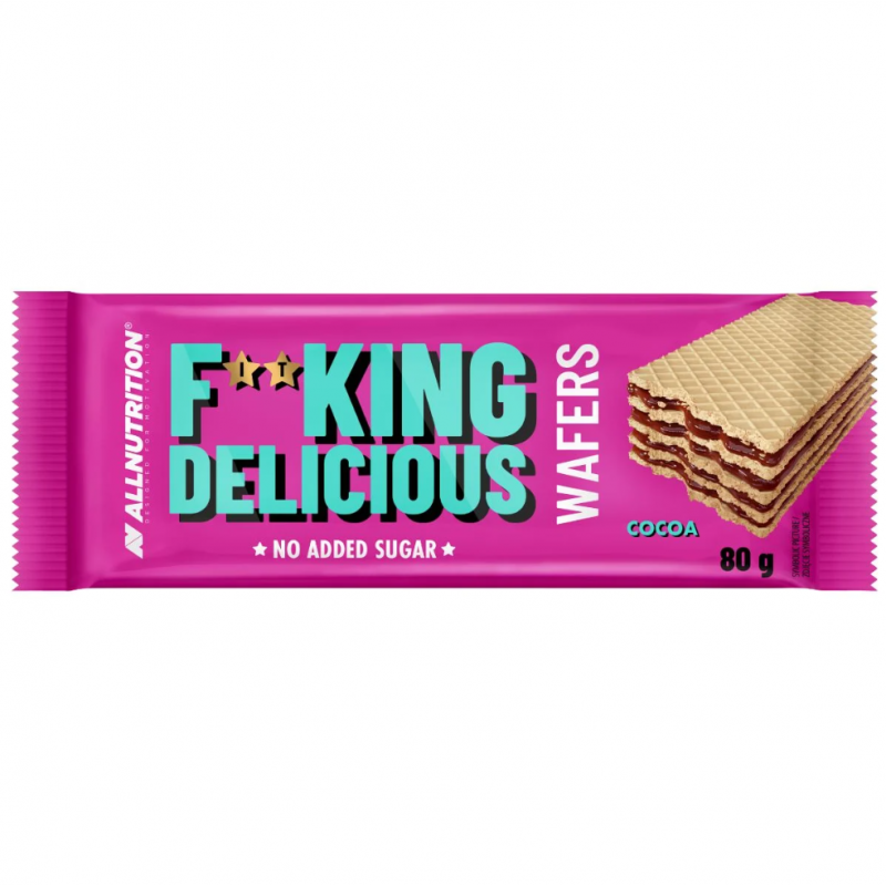 AllNutrition F**King Delicious Wafers - Вафла, Вкус какао, Разфасовка 80g
