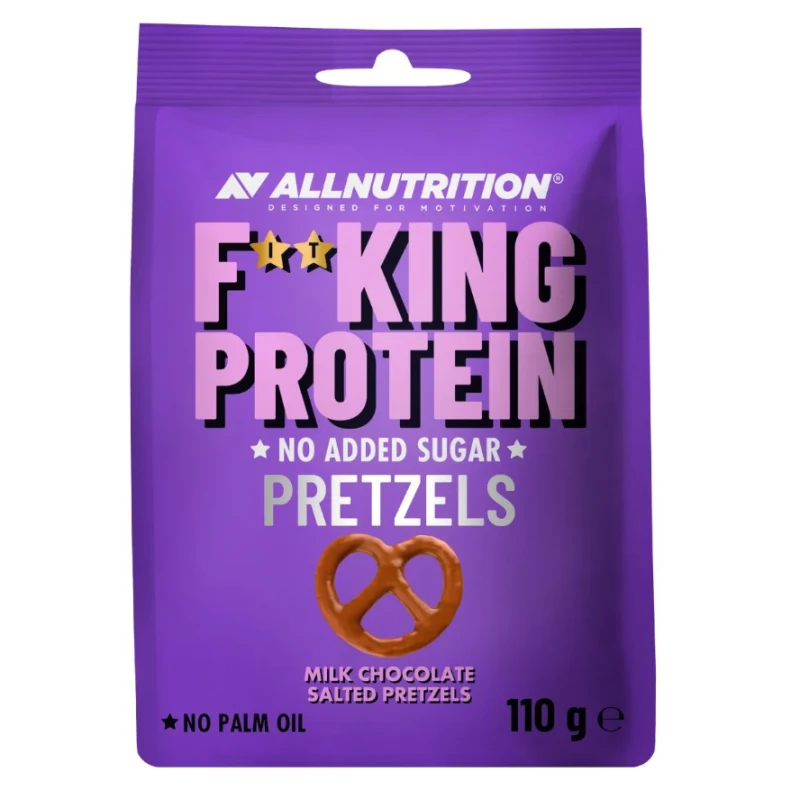 AllNutrition Protein Pretzels - Milk Chocolate Salted - Протеинови Претцел, Вкус Млечен шоколад, Разфасовка 110g