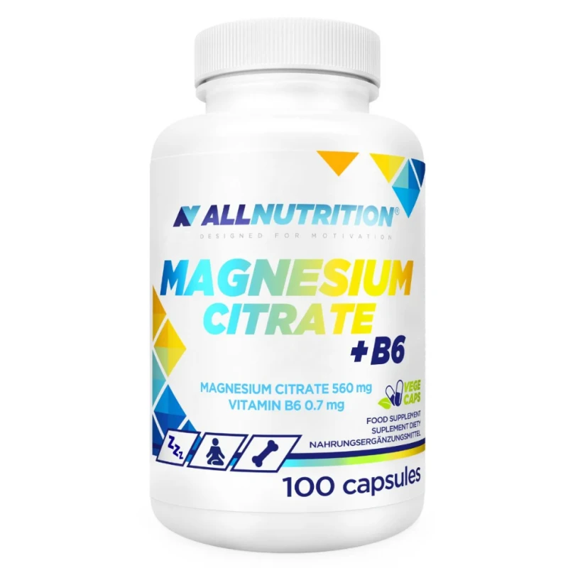 Allnutrition Magnesium Citrate + B6 - Магнезиев Цитрат + Витамин B6, Разфасовка 100 caps