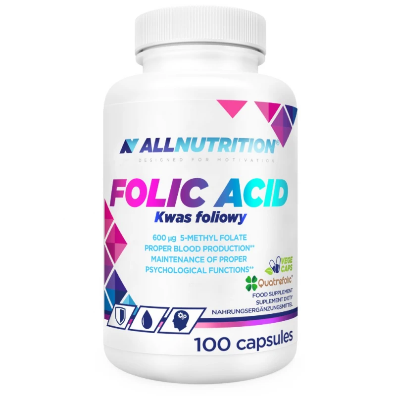 Allnutrition Folic Acid - Фолиева Киселина, Разфасовка 100 caps