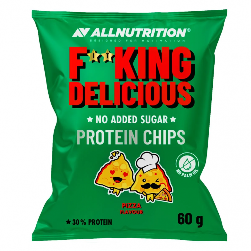 Allnutrition F**King Delicious Protein Chips Pizza - Протеинов Чипс, Вкус Пица, Разфасовка 60g