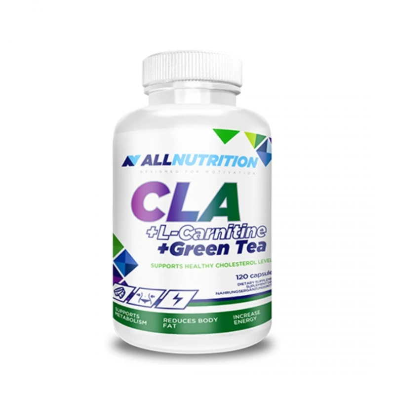 Allnutrition CLA + L-Carnitine + Green Tea - Липотропен Фет Бърнър, Разфасовка 120 caps
