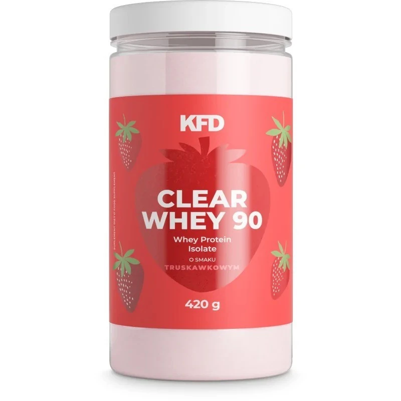 KFD Clear Whey 90 Whey Protein Isolate - Суроватъчен Протеин Изолат, Вкус Ягода, Разфасовка 0.420kg