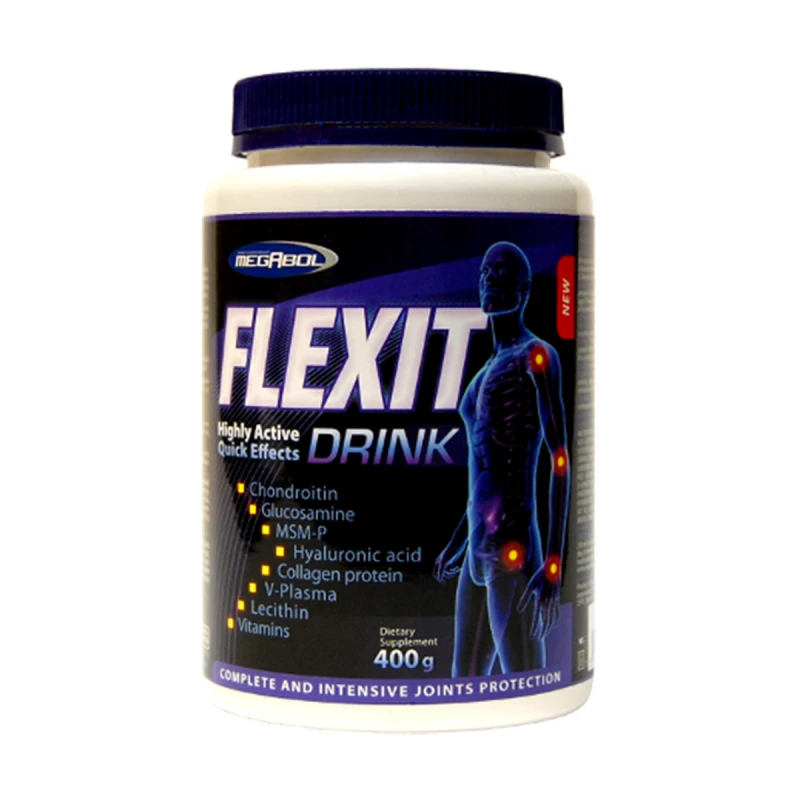 Megabol Flexit Drink - Ставен Комплекс, Вкус Лимон, Разфасовка 400g