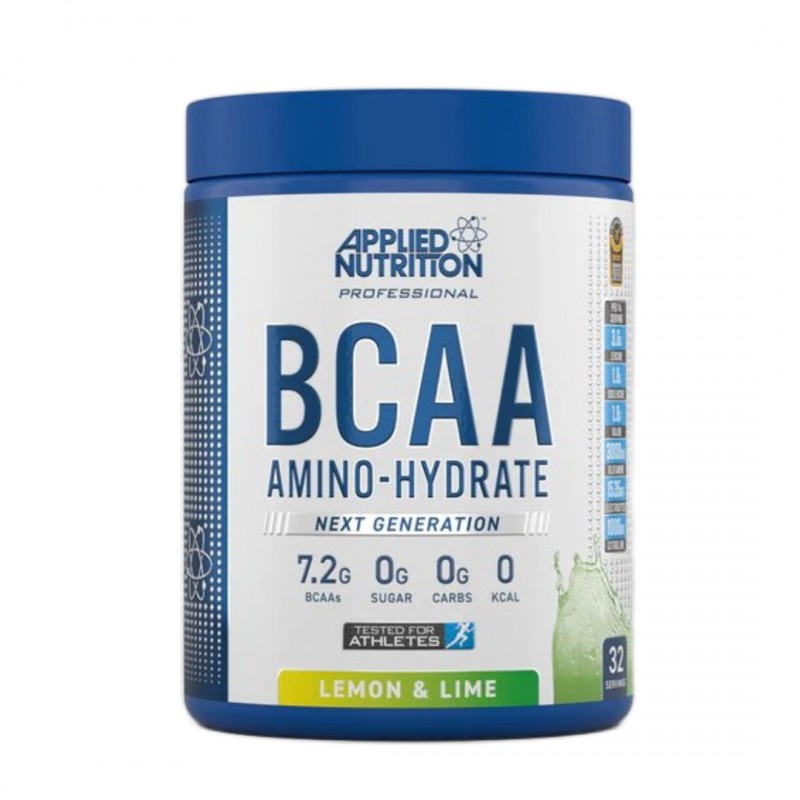 Applied Nutrition BCAA Amino-Hydrate - BCAA + Електролити, Вкус Лимон и Лайм, Разфасовка 450g