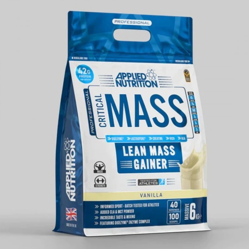 Applied Nutrition Critical Mass Professional - Гейнър, Вкус Ванилия, Разфасовка 6.000kg