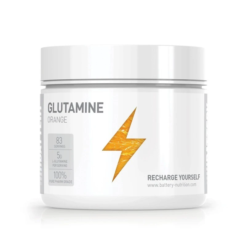 Battery Nutrition Glutamine Flavoured - Глутамин, Вкус Портокал, Разфасовка 0.500kg
