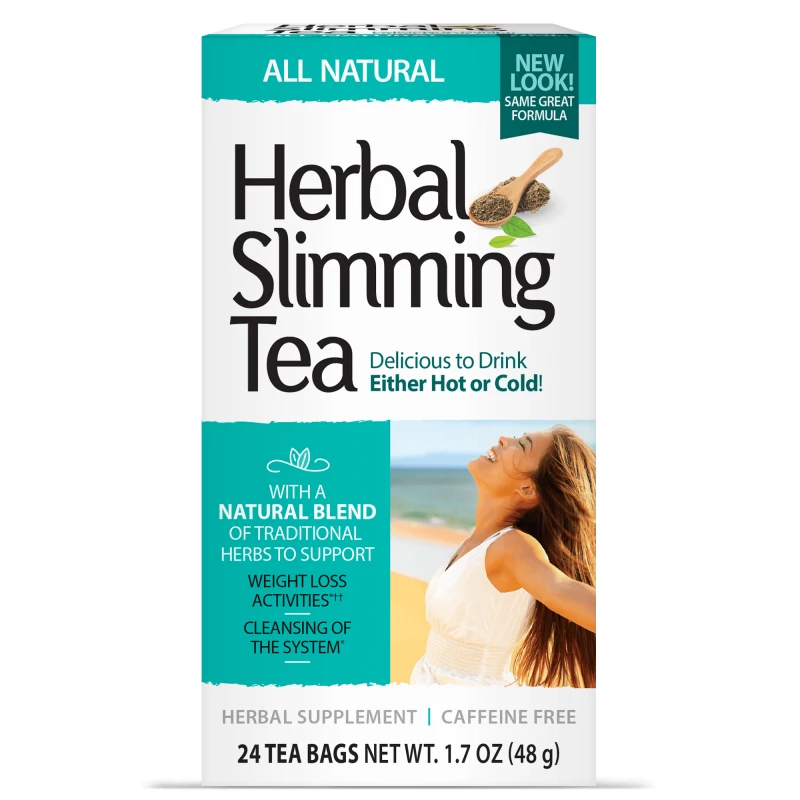 21st Century Herbal Slimming Tea - Natural - Чай за Отслабване, Вкус Натурален, Разфасовка 24 bags