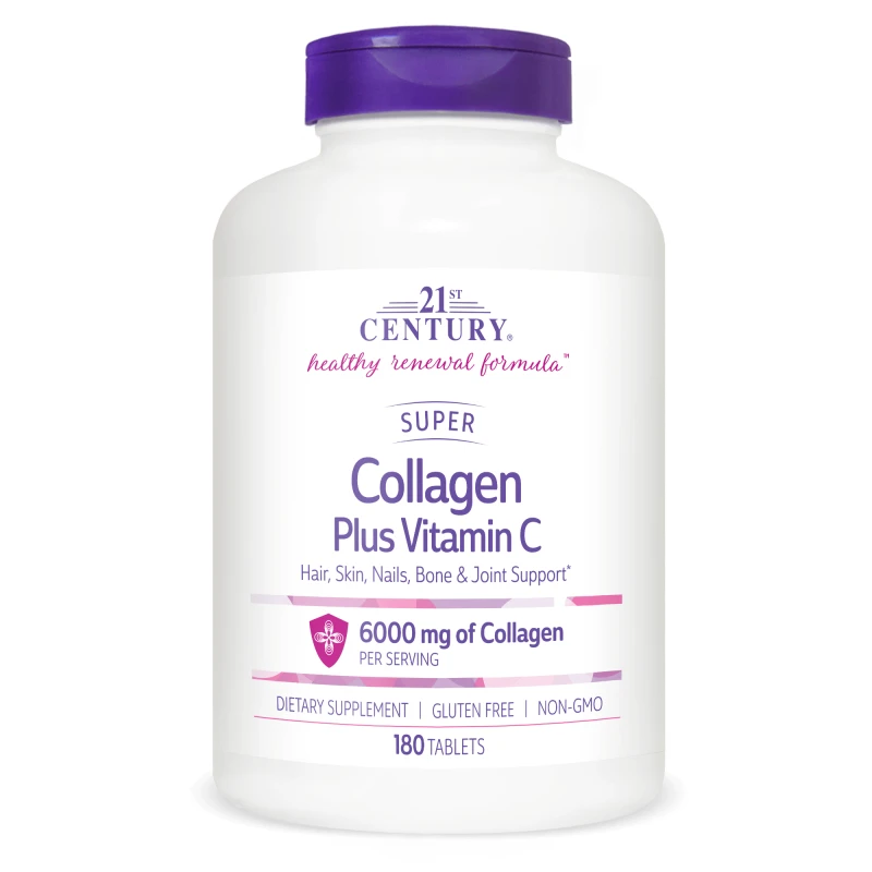 21st Century Super Collagen + Vitamin C - Колаген + Витамин C, Разфасовка 180 tabs