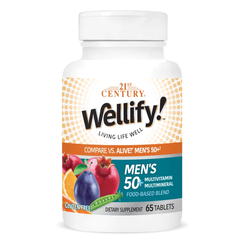 21st Century Wellify Mens 50+ - Мултивитамини за Мъже, Разфасовка 65 tabs