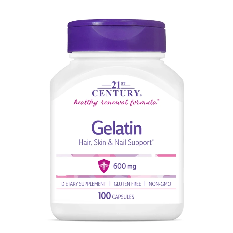 21st Century Gelatin 600mg - Желатин, Разфасовка 100 caps