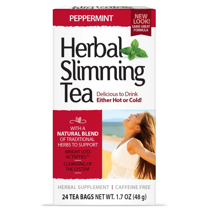 21st Century Herbal Slimming Tea - Peppermint - Чай за Отслабване, Вкус Мента, Разфасовка 24 bags