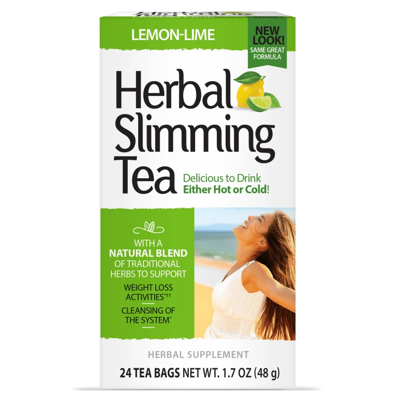 21st Century Herbal Slimming Tea - Lemon Lime - Чай за Отслабване, Вкус Лимон и Лайм, Разфасовка 24 bags
