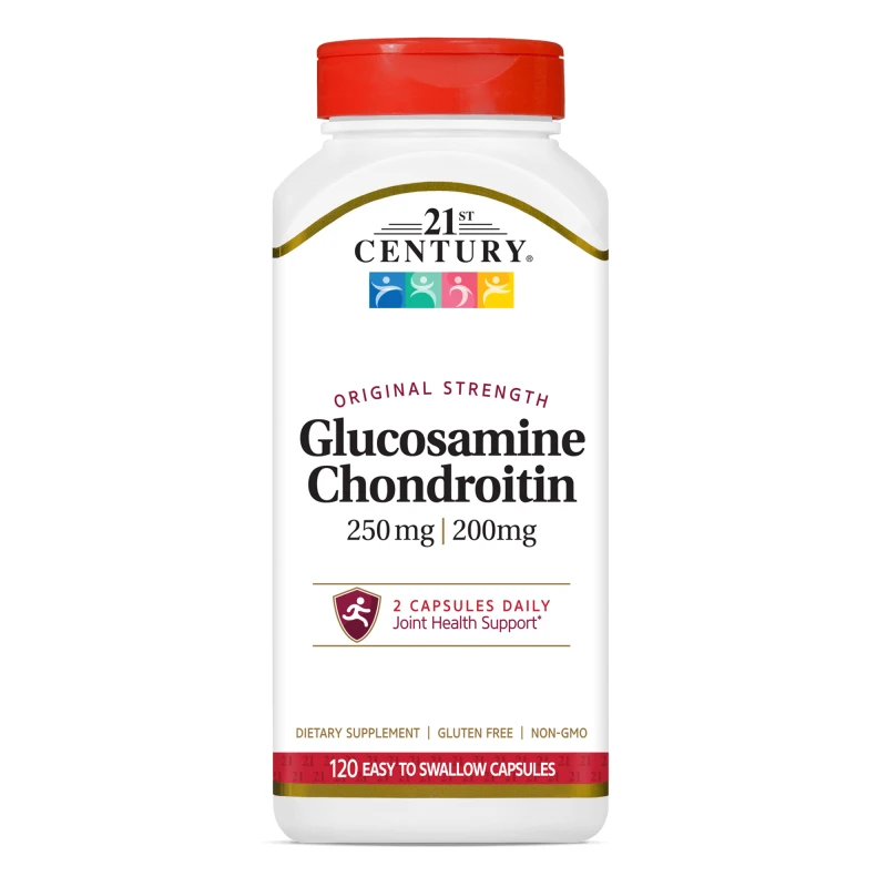 21st Century Glucosamine Chondroitin 250mg / 200mg - Original Strength - Ставен Комплекс, Разфасовка 120 caps